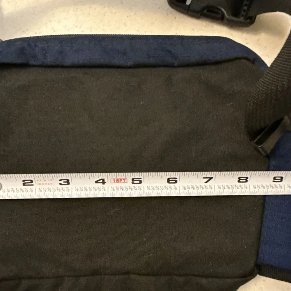 Jansport Navy Blue Fanny Pack Belt Bag Waistpack 3 Zippered Pouchs Large